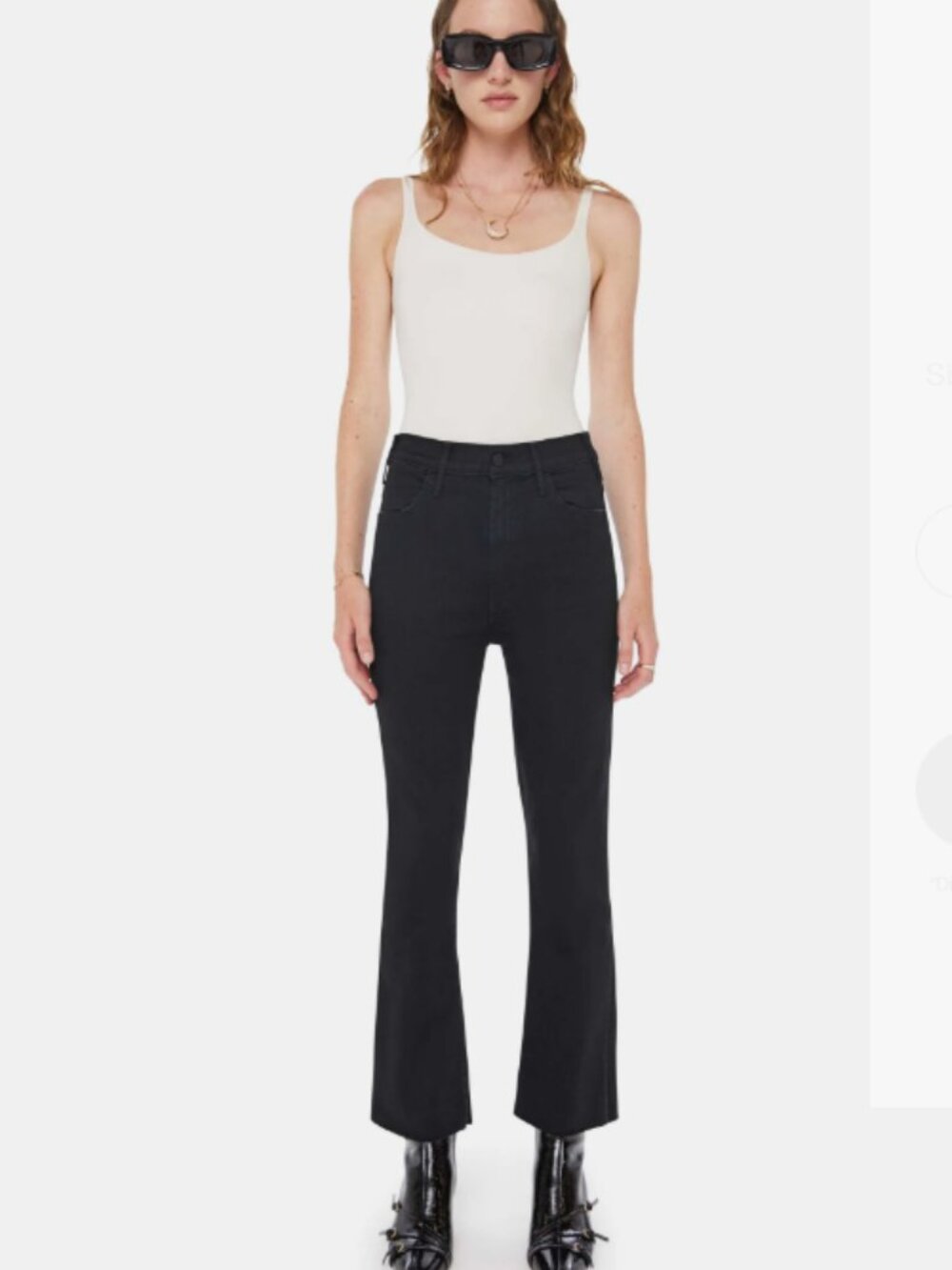 Mother The Hustler Ankle Fray Jeans in Not Guilty Size 27